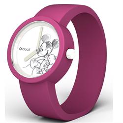 Image of O'Clock Magenta med Mickey Mouse ur